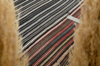 Striped Turkish Kilim Rug - Thumbnail