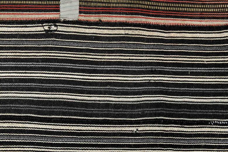 Striped Turkish Kilim Rug 