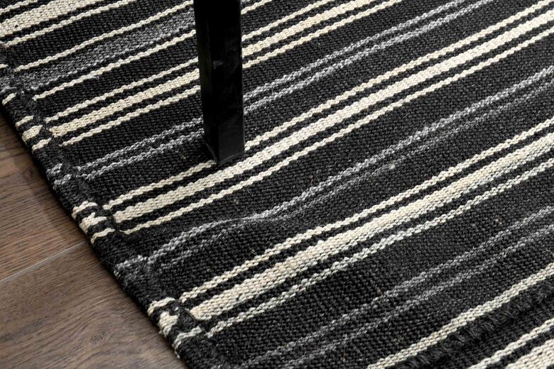 Striped Turkish Kilim Rug 